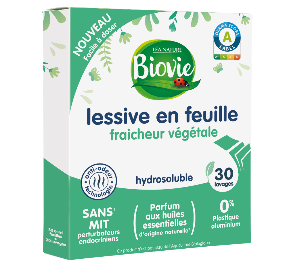 Feuille lessive fraicheur végétale Biovie